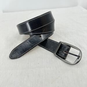 DICKIES Dark Gray Leather Belt  Size 40  Classic Gothic Utility